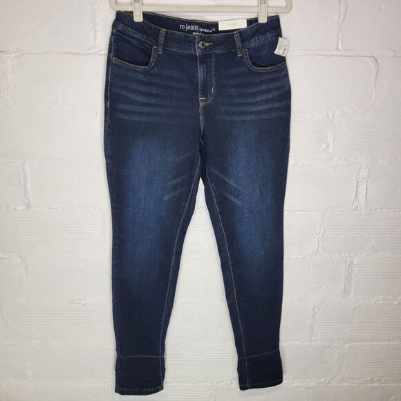 M Jeans By Maurices Women's Size 14W Jeans Super Soft Jegging Flannel Cuff - Picture 1 of 8